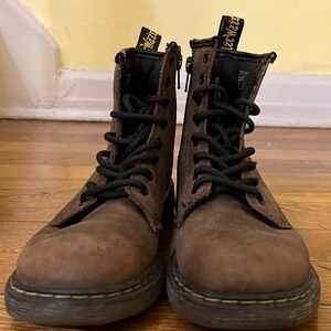 JUNIOR LEATHER LACE UP BOOTS